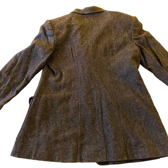 Ann Taylor Brown Single-Breasted Wool Blend Front Flap Pockets Blazer, Sz 10 - Picture 9 of 11